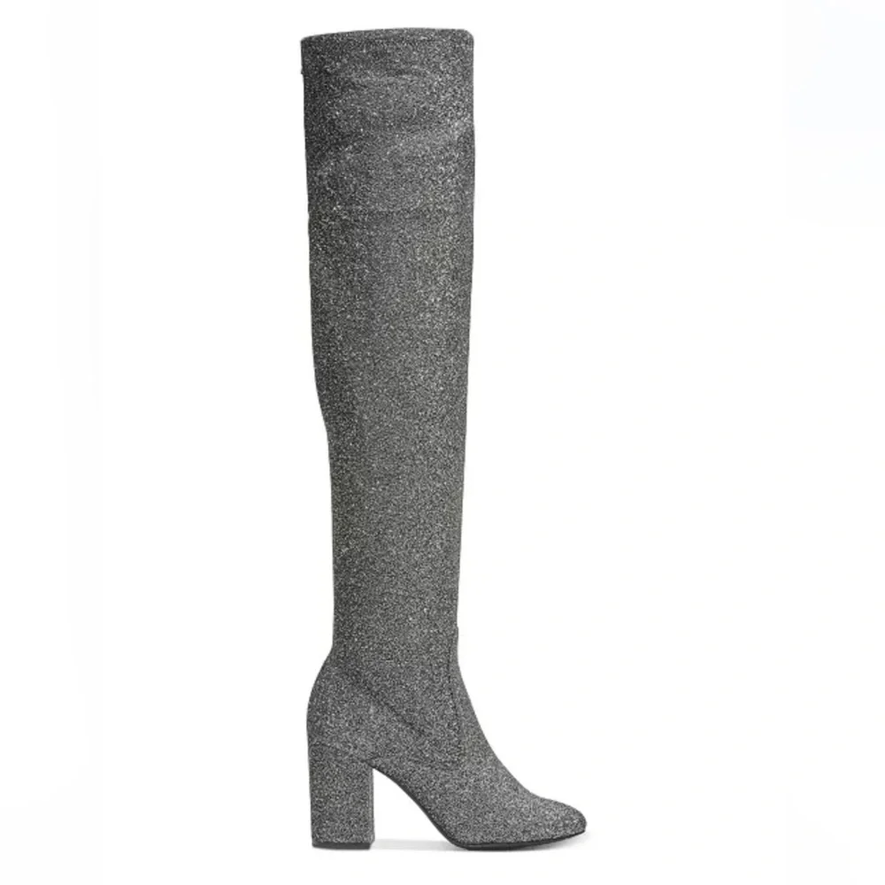 Kenneth Cole Glitter Silver Carah Boots